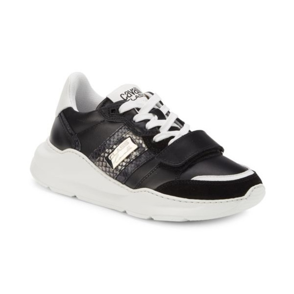 Roberto Cavalli Black and White Women's Sneaker